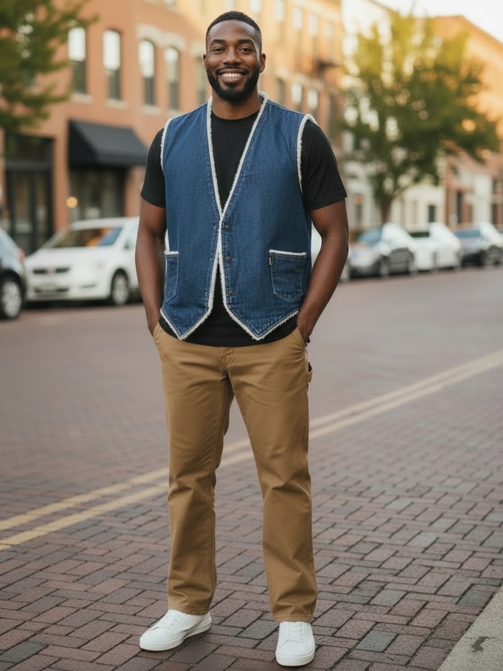 Vintage Levi’s Orange Tag Sherpa Lined Denim Vest